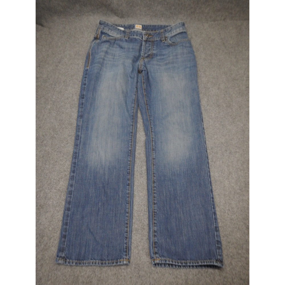 Hugo Boss Orange Jeans Mens‎ 32X30 Regular Fit Blue Medium Wash Button Fly Denim